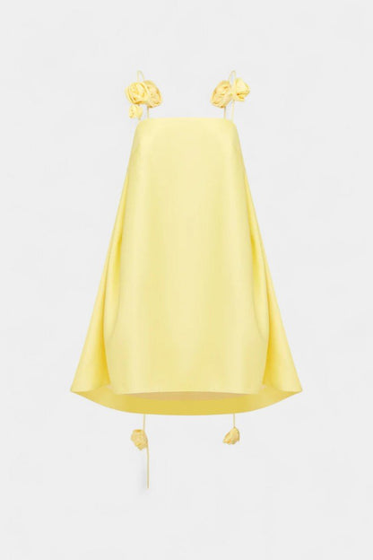 Hedda | Rose Detail Spaghetti Strap Mini Dress - Lora Toronto