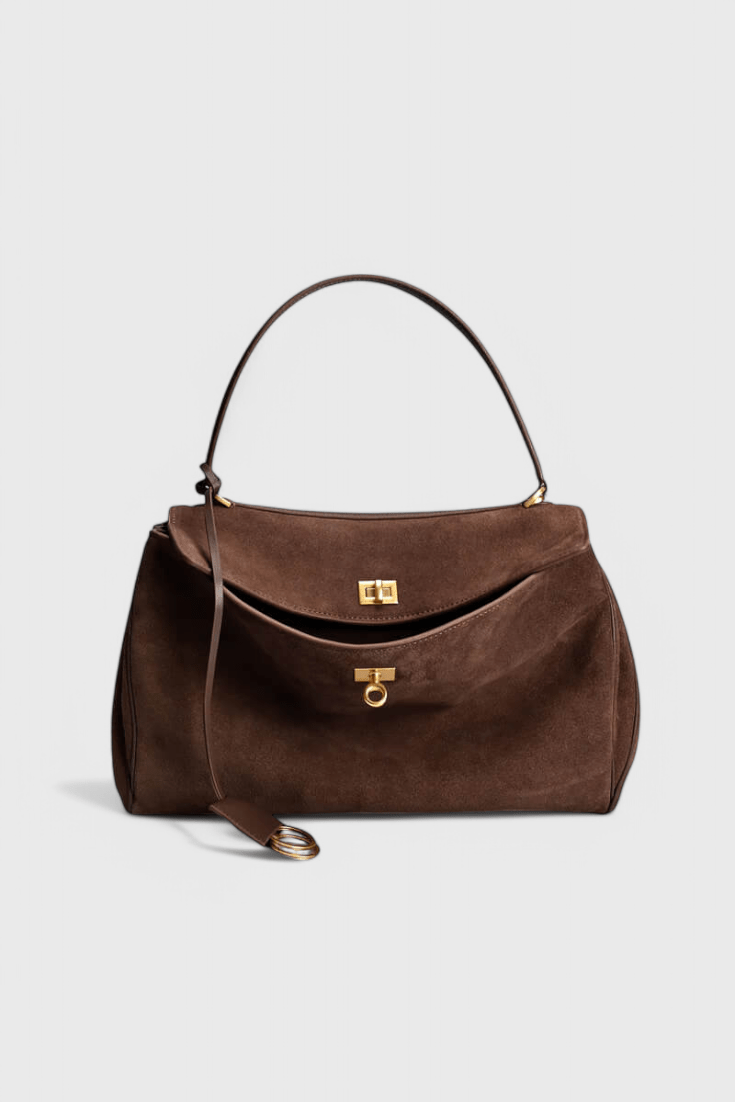 Henna Suede Shoulder Bag - Lora Toronto