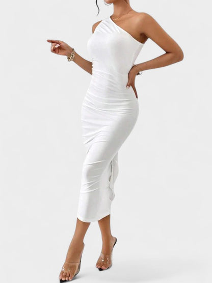 Jasmine | One-Shoulder Ruched Dress