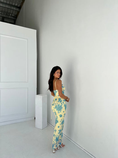 Indie | Sleeveless Floral Maxi Dress - Lora Toronto