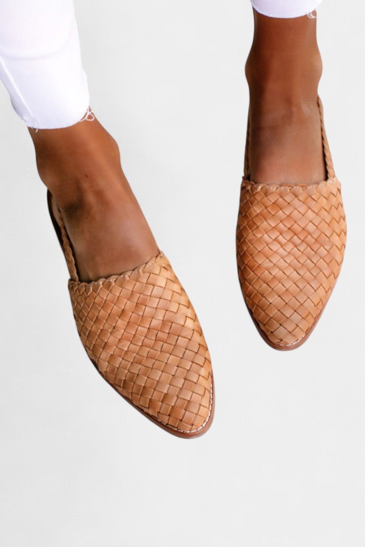 Isadora Handwoven Slingback Flats - Lora Toronto