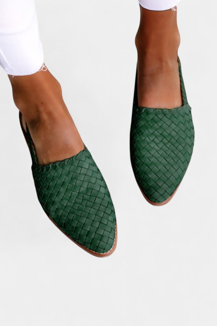 Isadora Handwoven Slingback Flats - Lora Toronto