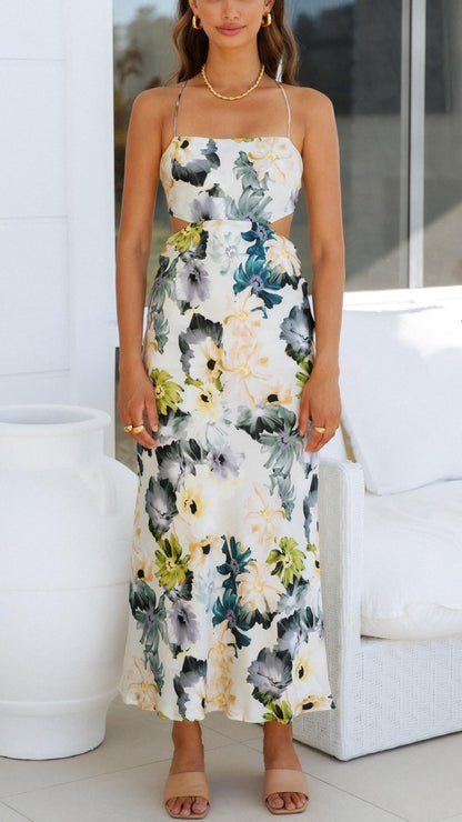 Lena | Floral Elegance Maxi Dress - Lora Toronto