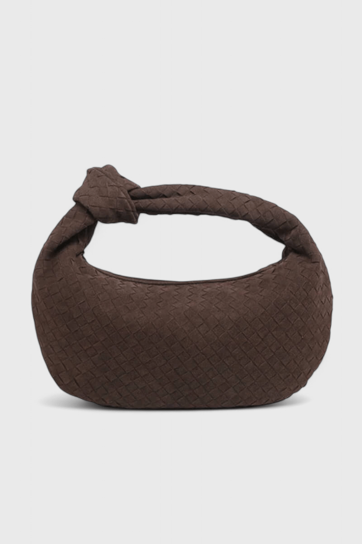 Lila Medium Woven Bag with Knot Detail - Lora Toronto