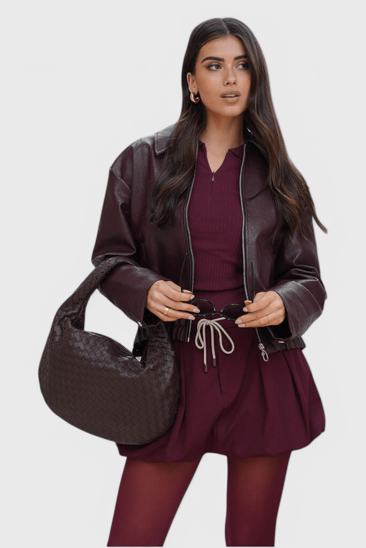 Lila Medium Woven Bag with Knot Detail - Lora Toronto
