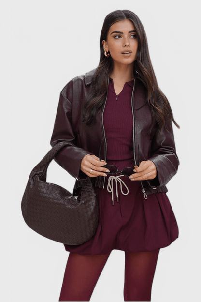 Lila Medium Woven Bag with Knot Detail - Lora Toronto