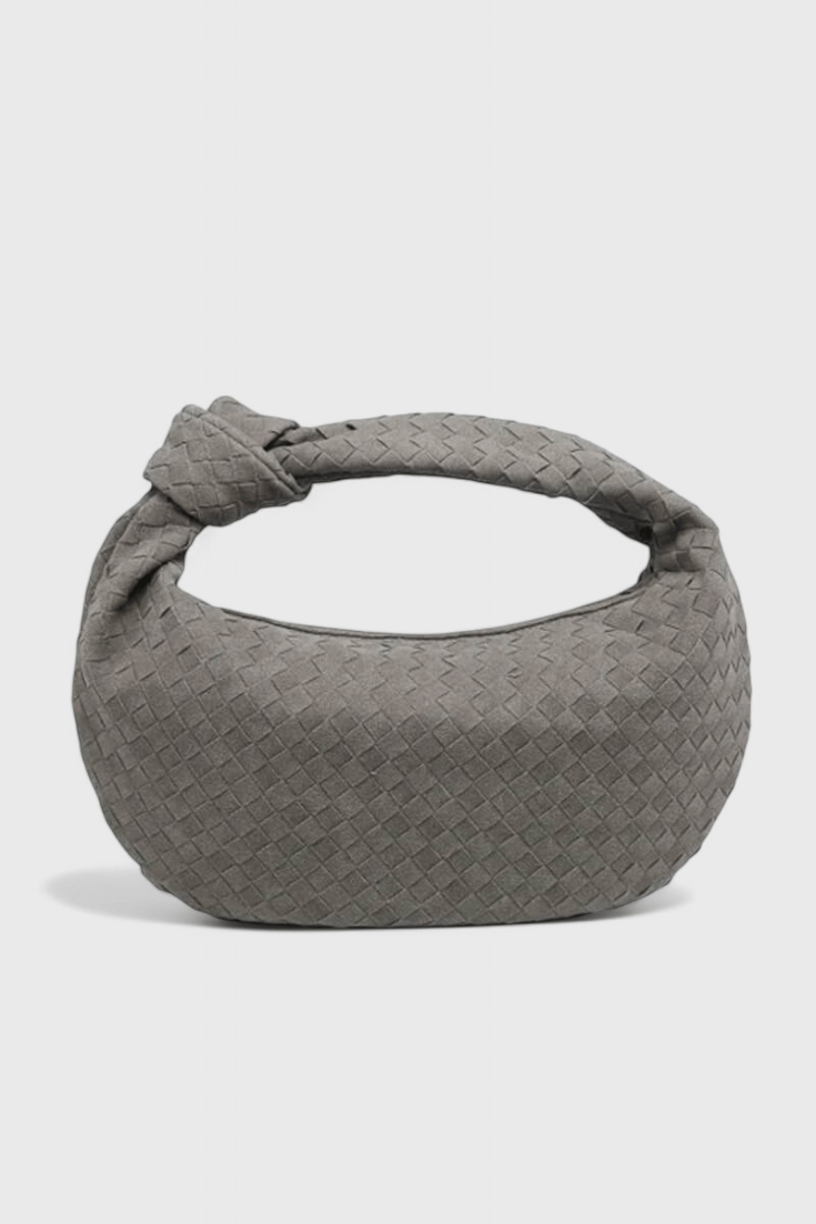 Lila Medium Woven Bag with Knot Detail - Lora Toronto