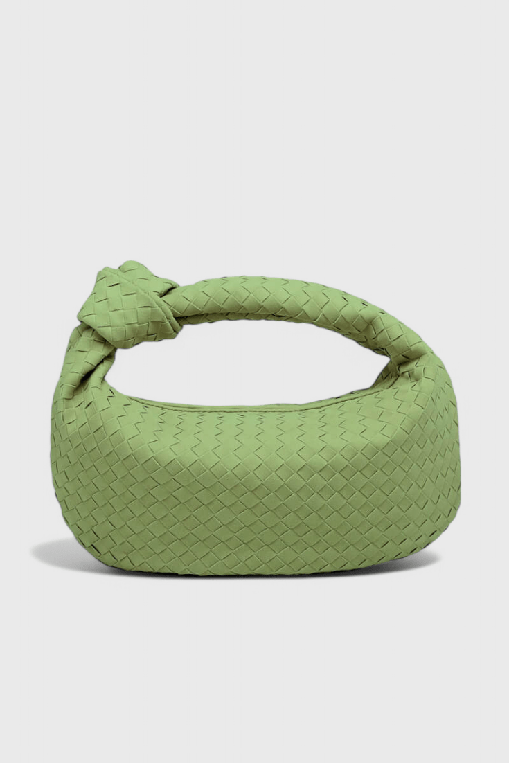 Lila Medium Woven Bag with Knot Detail - Lora Toronto