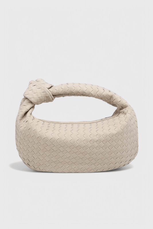 Lila Medium Woven Bag with Knot Detail - Lora Toronto