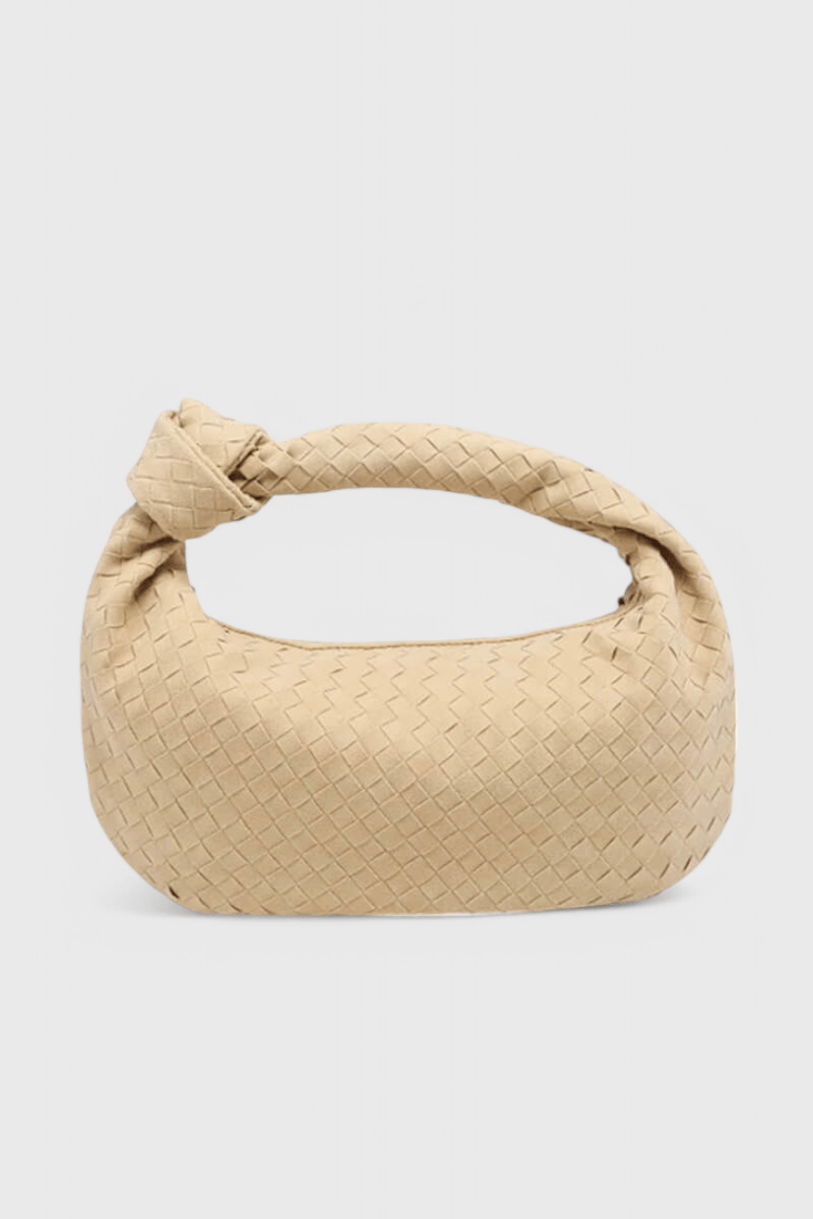 Lila Medium Woven Bag with Knot Detail - Lora Toronto