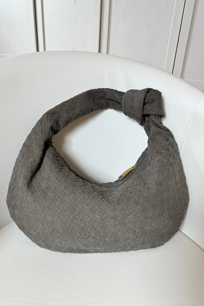 Lila Medium Woven Bag with Knot Detail - Lora Toronto