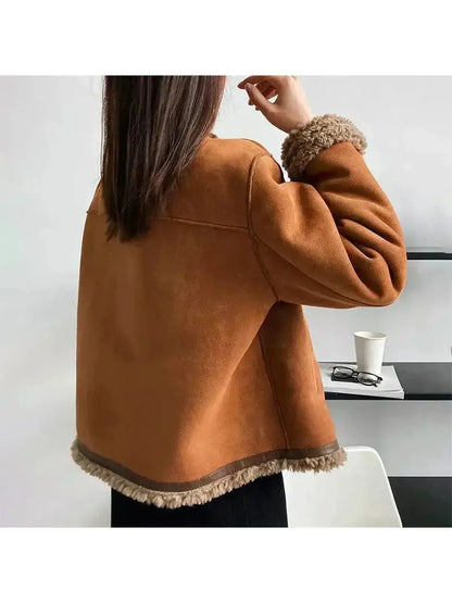 Evelyn | Luxurious Wool Shearling Jacket