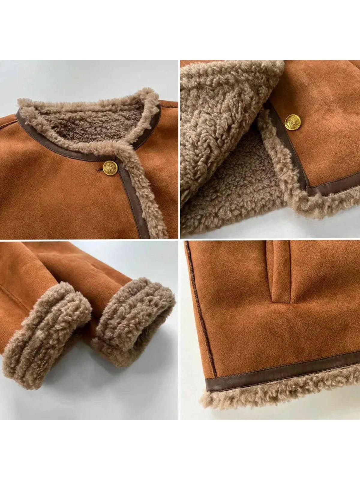 Evelyn | Luxurious Wool Shearling Jacket