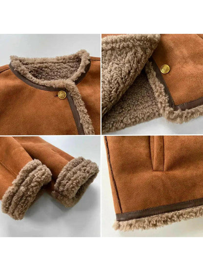 Evelyn | Luxurious Wool Shearling Jacket
