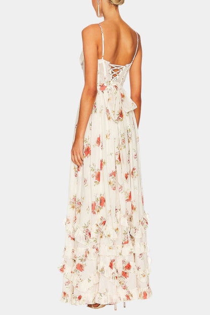 Luna | Floral Corset Maxi Dress - Lora Toronto