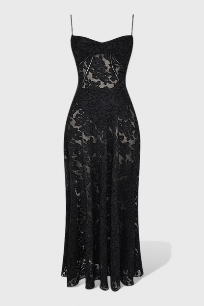 Mabel | Vintage Lace Lamé Dress - Lora Toronto
