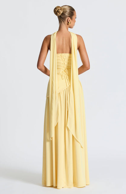 Maliyah | Scarf Maxi Dress - Lora Toronto
