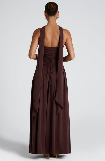 Maliyah | Scarf Maxi Dress - Lora Toronto