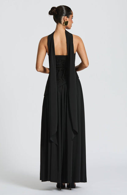 Maliyah | Scarf Maxi Dress - Lora Toronto