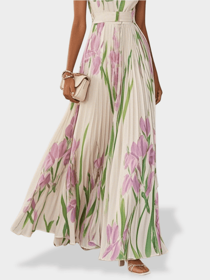 Mary | Pleated Maxi Dress - Lora Toronto