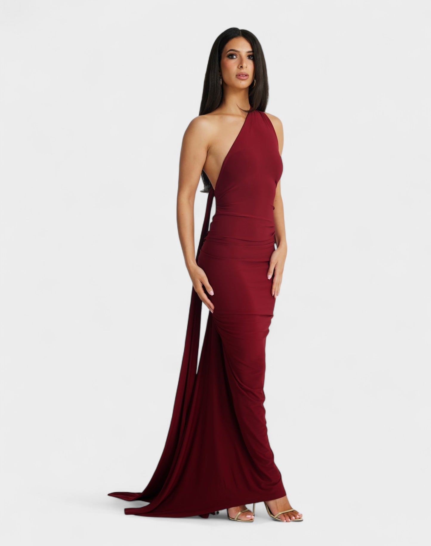 Sia | One-Shoulder Ruched Maxi Dress