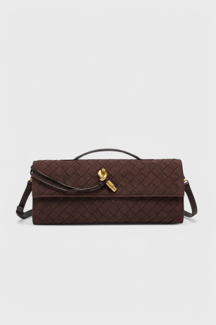 Melanie Classic Suede Shoulder Bag - Lora Toronto