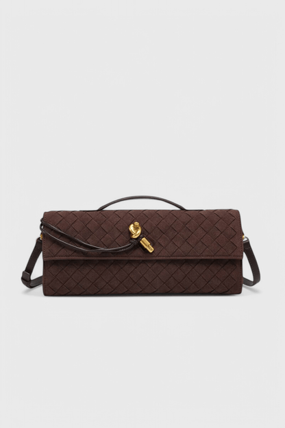 Melanie Classic Suede Shoulder Bag - Lora Toronto