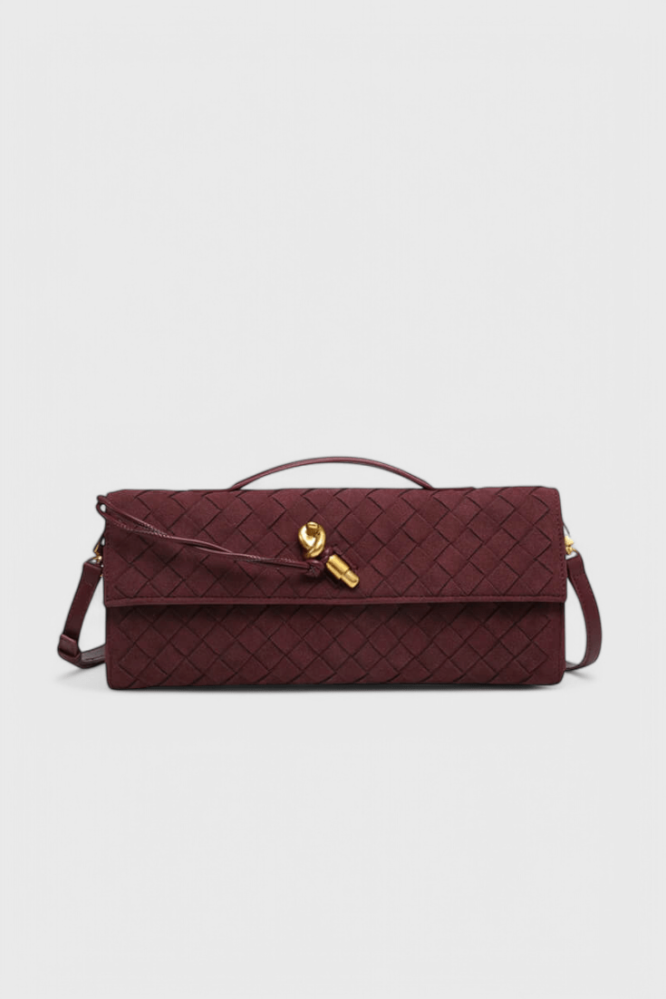 Melanie Classic Suede Shoulder Bag - Lora Toronto