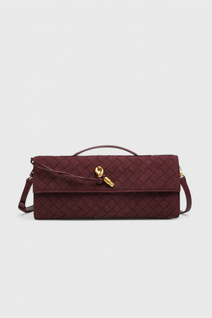 Melanie Classic Suede Shoulder Bag - Lora Toronto