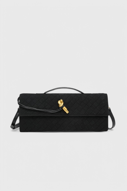 Melanie Classic Suede Shoulder Bag - Lora Toronto