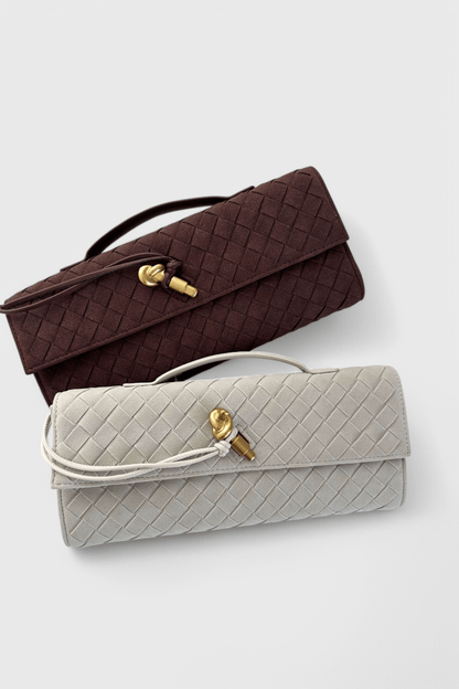Melanie Classic Suede Shoulder Bag - Lora Toronto