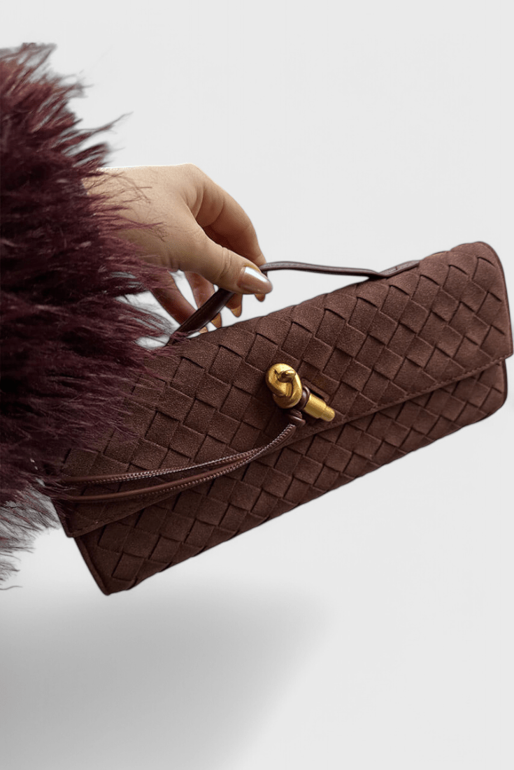 Melanie Classic Suede Shoulder Bag - Lora Toronto