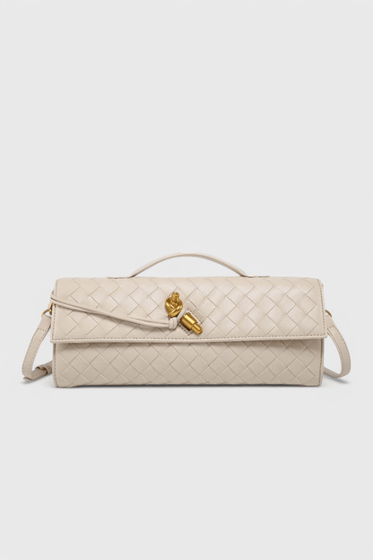 Melanie Clutch with Gold Knot Detail - Lora Toronto