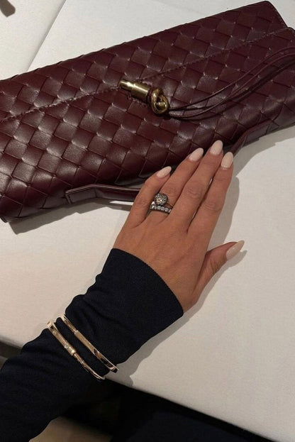 Melanie Clutch with Gold Knot Detail - Lora Toronto