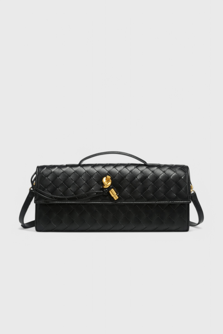 Melanie Clutch with Gold Knot Detail - Lora Toronto
