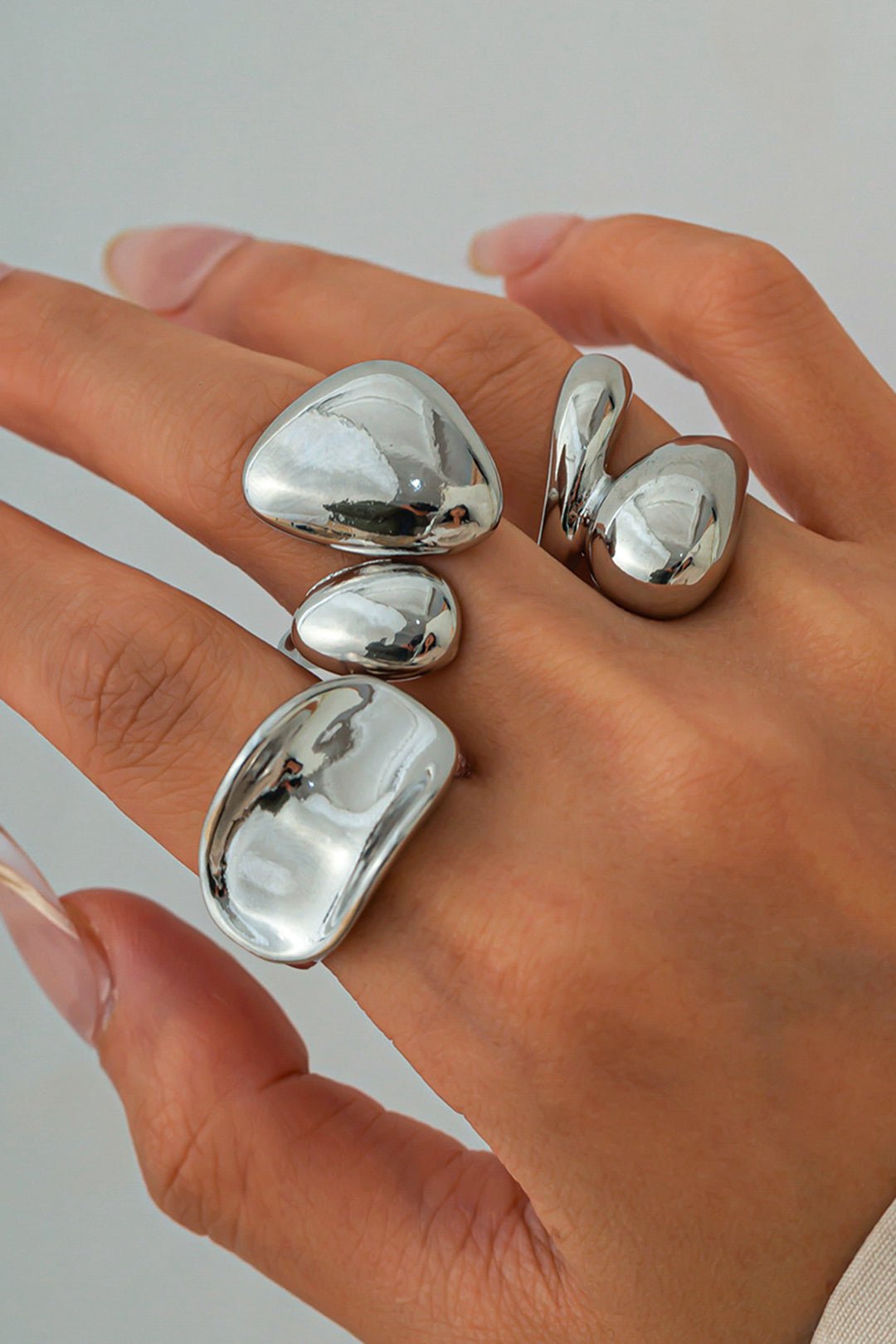Metal Irregular Rings - Lora Toronto