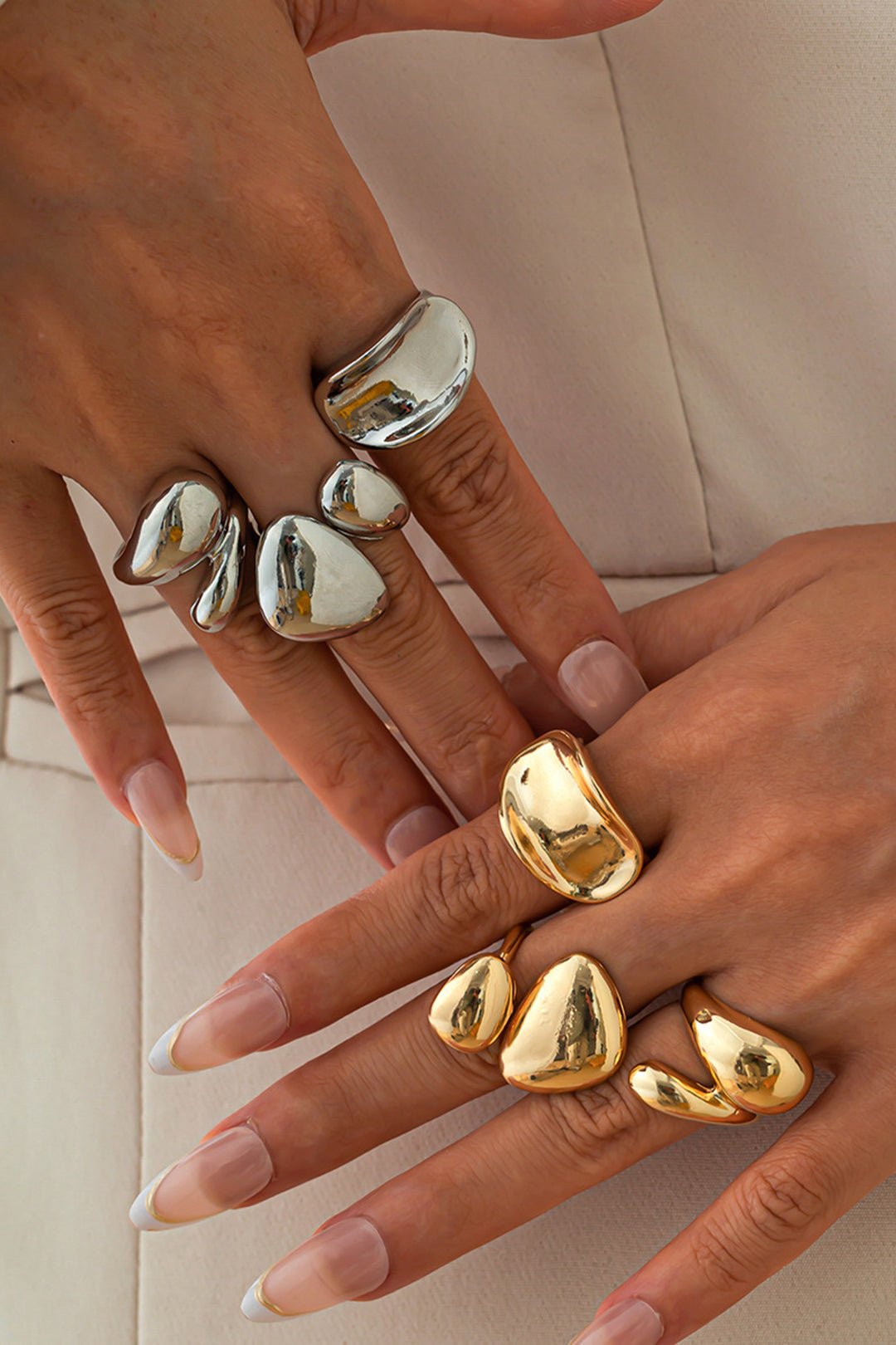 Metal Irregular Rings - Lora Toronto