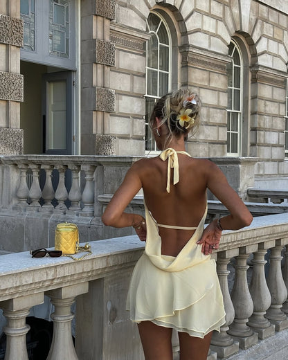 Mirabel | Halter Backless Mini Dress - Lora Toronto