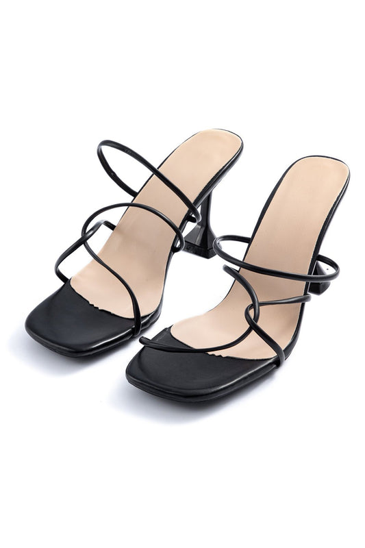 Open Toe Ankle - strapless High Heels - Lora Toronto