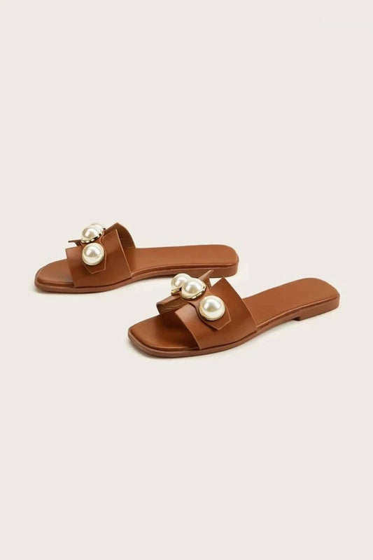Pearl Flat Slippers - Lora Toronto