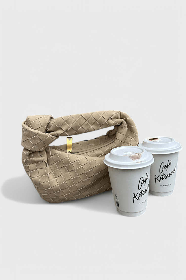 Remi Mini Woven Bag with Knot Detail - Lora Toronto