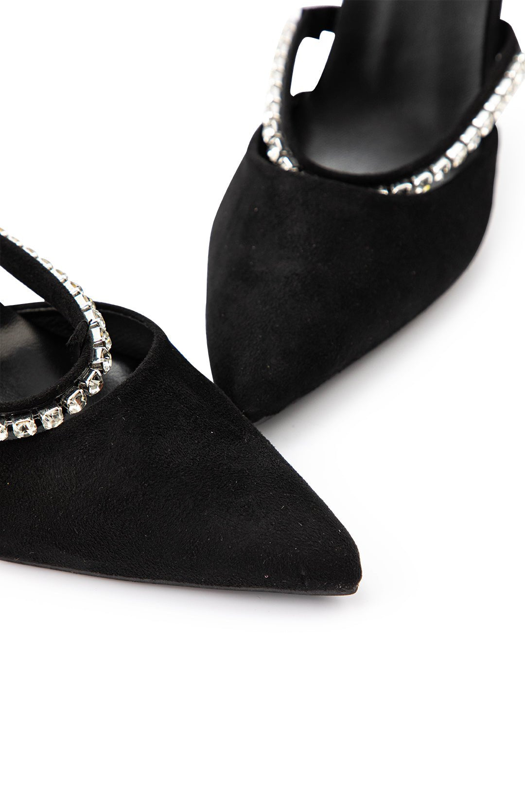 Rhinestone Embellished Pointed - toe High - heeled Sandals - Lora Toronto