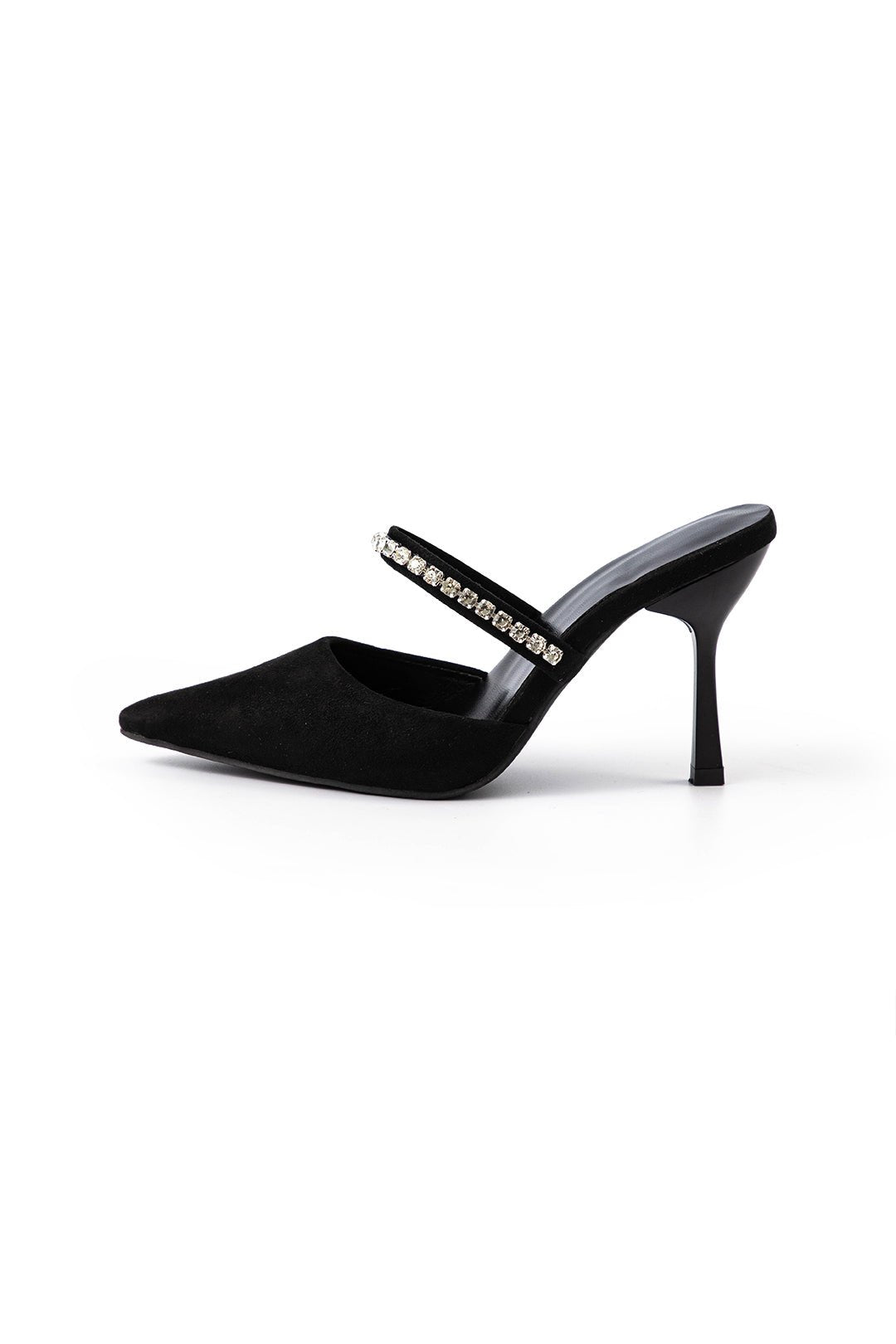 Rhinestone Embellished Pointed - toe High - heeled Sandals - Lora Toronto