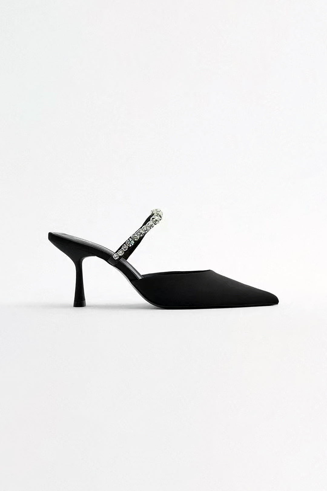 Rhinestone Embellished Pointed - toe High - heeled Sandals - Lora Toronto