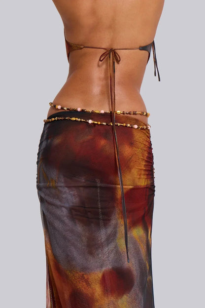 Robin | Cut Out Print Dress - Lora Toronto