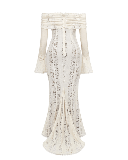Rosalie | Lace Off - Shoulder Maxi Dress - Lora Toronto