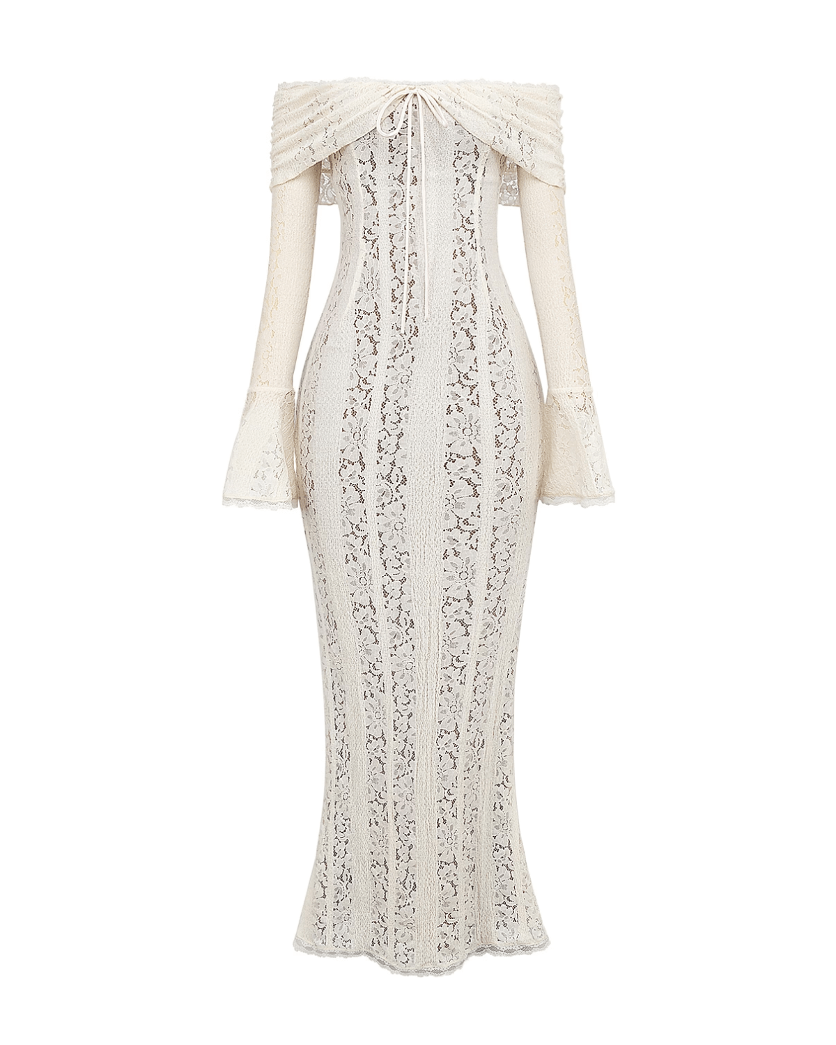 Rosalie | Lace Off - Shoulder Maxi Dress - Lora Toronto
