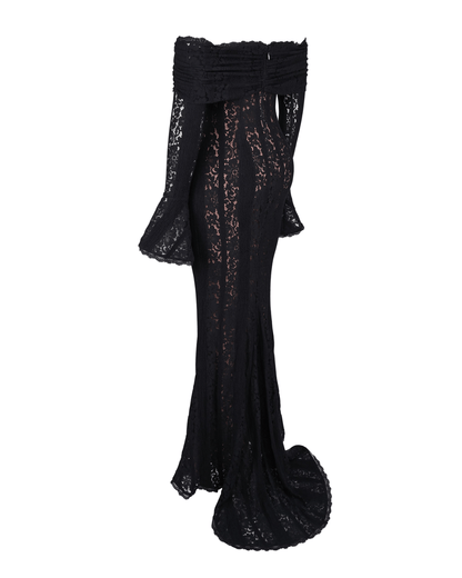 Rosalie | Lace Off - Shoulder Maxi Dress - Lora Toronto