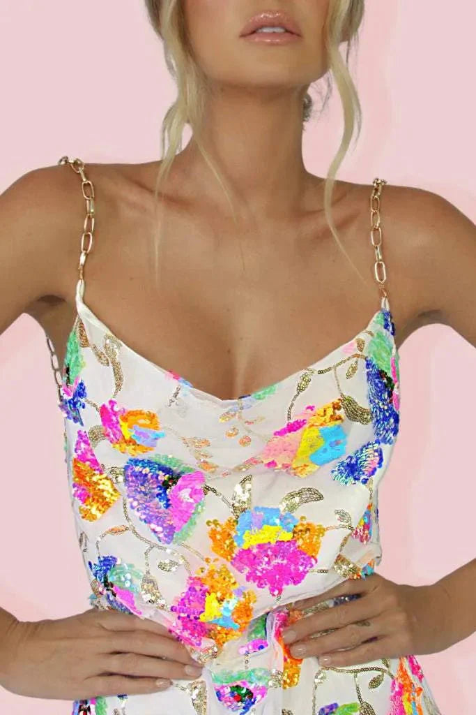 Rylee | Sequin Backless Mini Dress - Lora Toronto