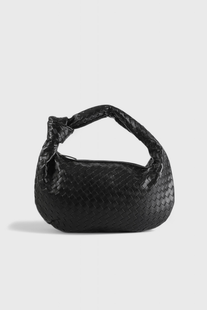 Sage Medium Woven Shoulder Satchel - Lora Toronto